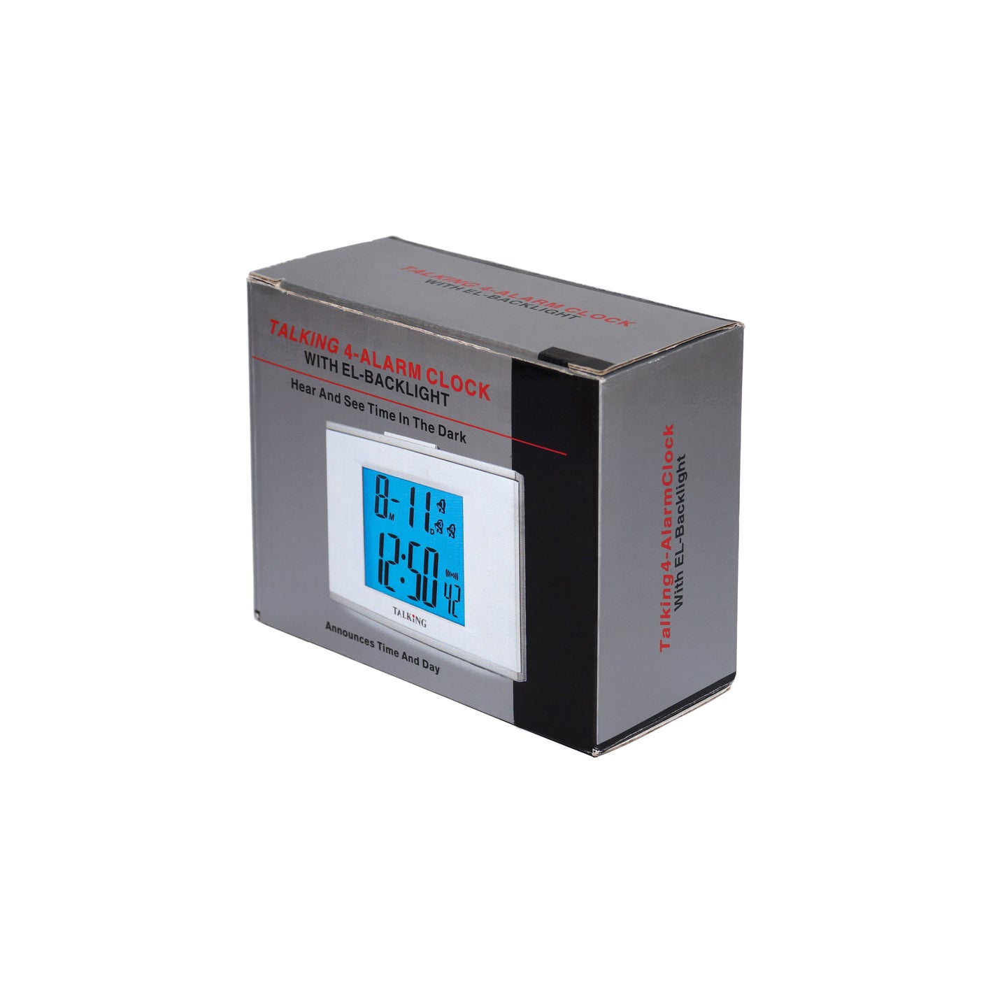 Talking Digital Table Clock with 4 Alarm and Date