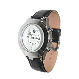 Talking & Tactile Watch With Leather Strap 9969