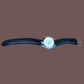 Silver Dial Wrist Watch Leather Strap (Male)